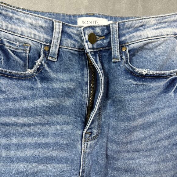Rooted Denim Bootcut Jeans 5/26 Tall Long‎ Blue Distressed - Picture 3 of 11